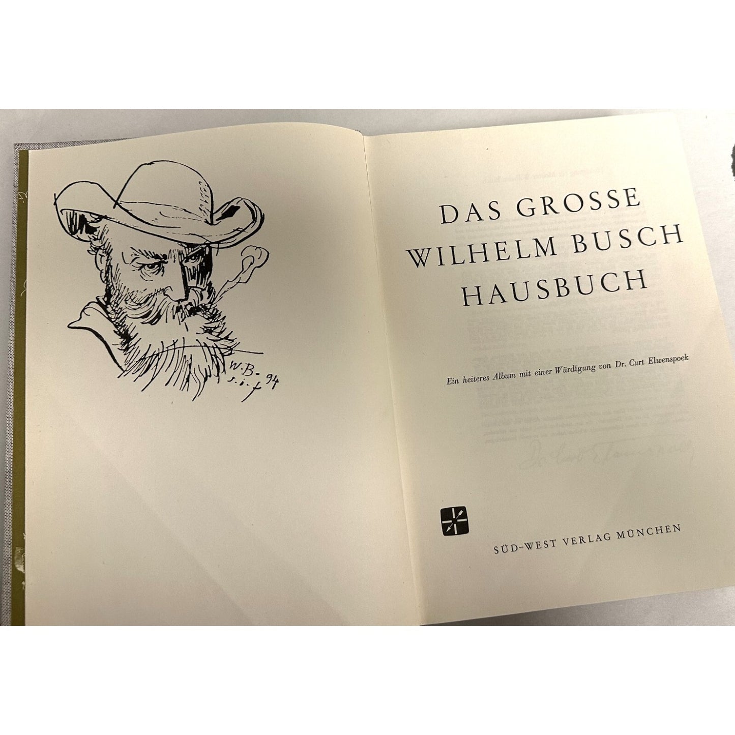 Das Grosse Wilhelm Busch Hausbuch German Edition 1961 Hardcover By Sud-West Verlag Munich