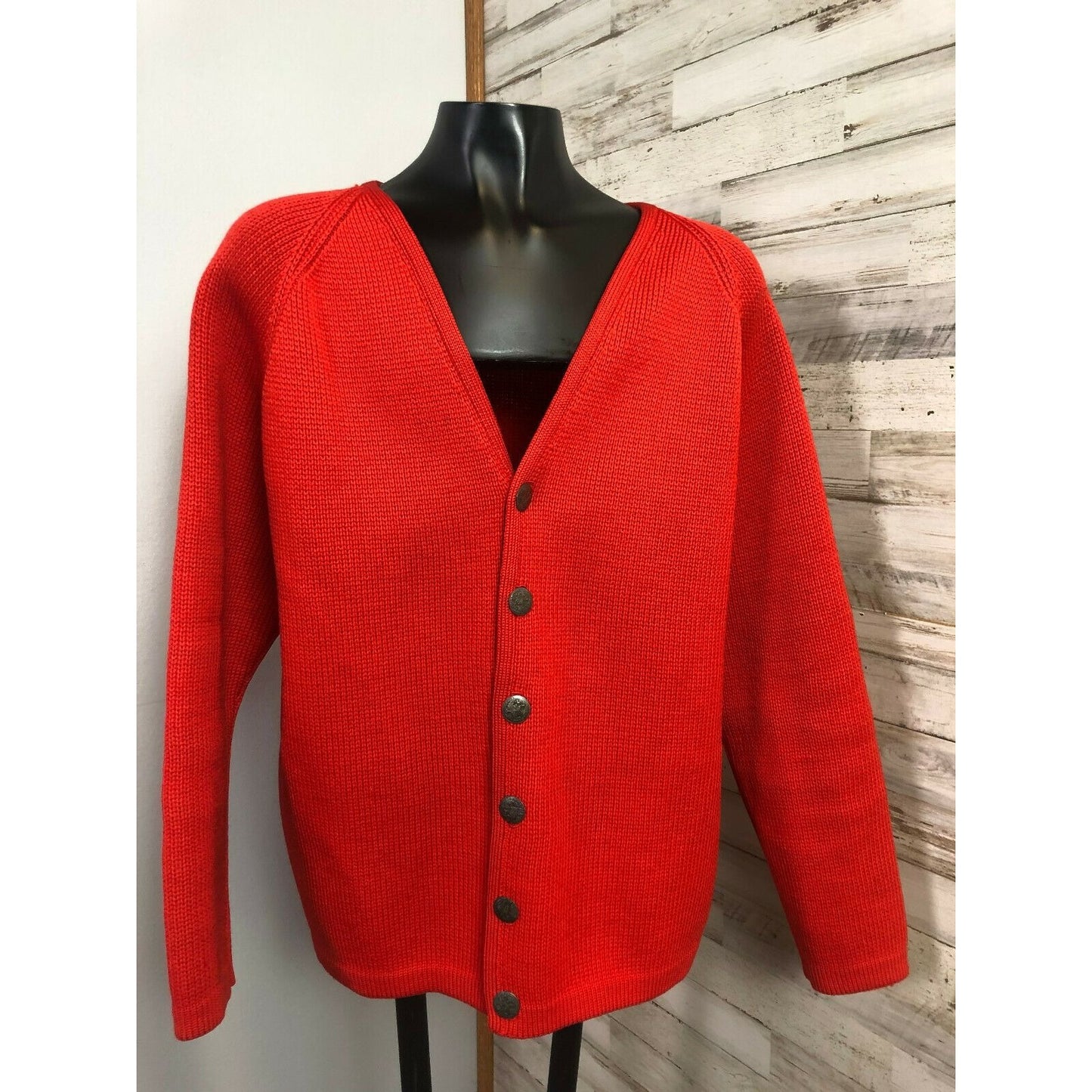 Wil-Co Imports Women's Red 100% Wool Sz. S/M Sweater Austria Viktoria Klinger