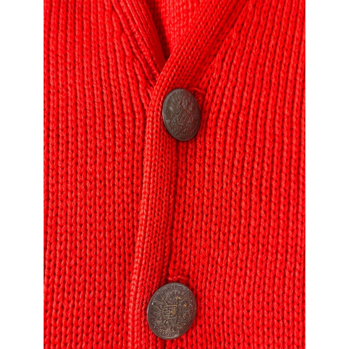 Wil-Co Imports Women's Red 100% Wool Sz. S/M Sweater Austria Viktoria Klinger