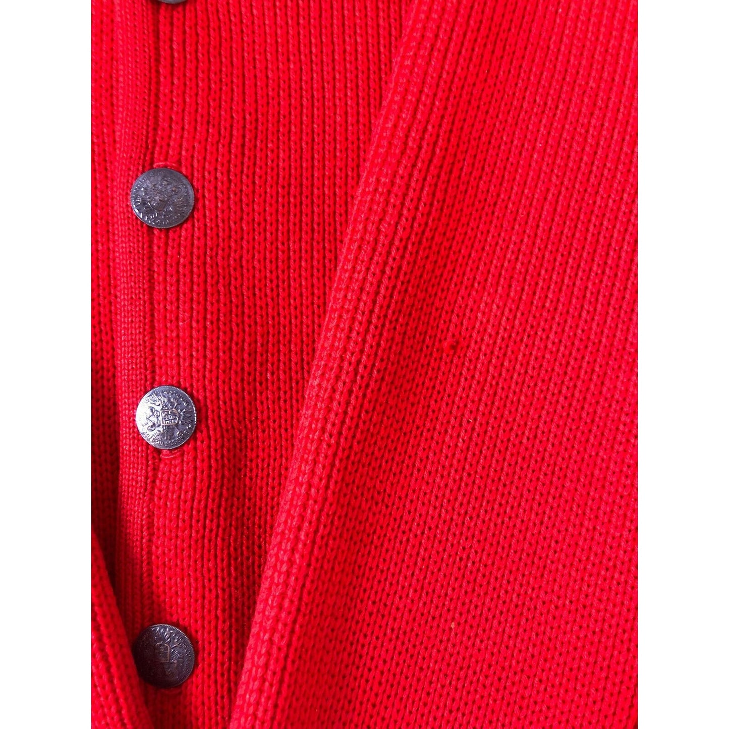 Wil-Co Imports Women's Red 100% Wool Sz. S/M Sweater Austria Viktoria Klinger