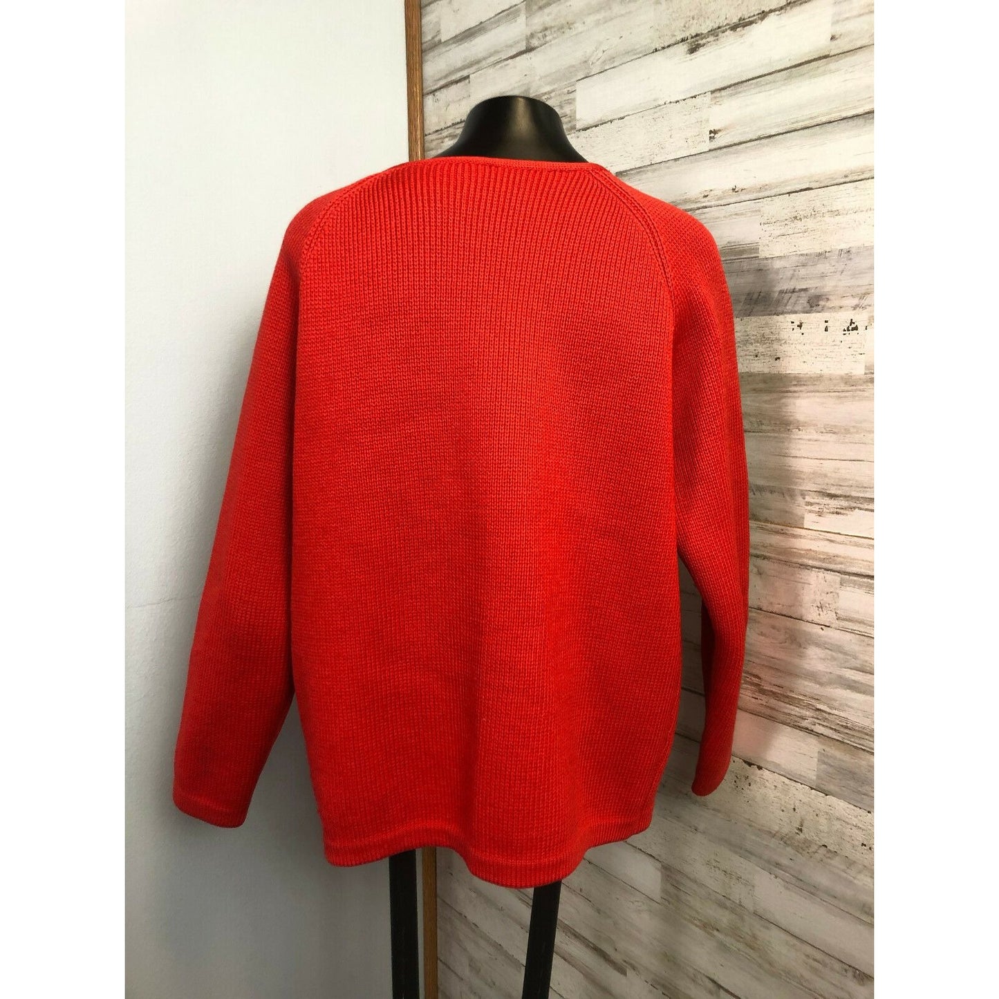 Wil-Co Imports Women's Red 100% Wool Sz. S/M Sweater Austria Viktoria Klinger