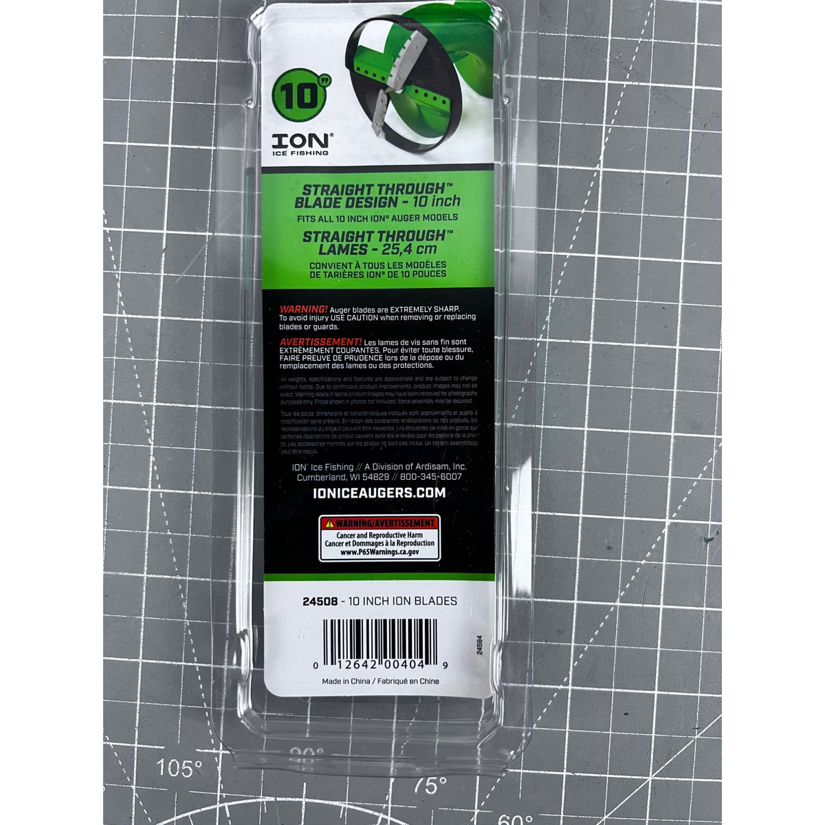 ION 10-Inch Replacement Blades Only New Ice Fishing Auger Blade
