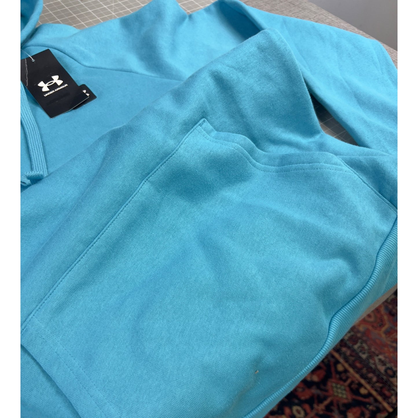 Under Armour Men's Rival Fleece Pullover Hoodie Sz. M Bright Blue