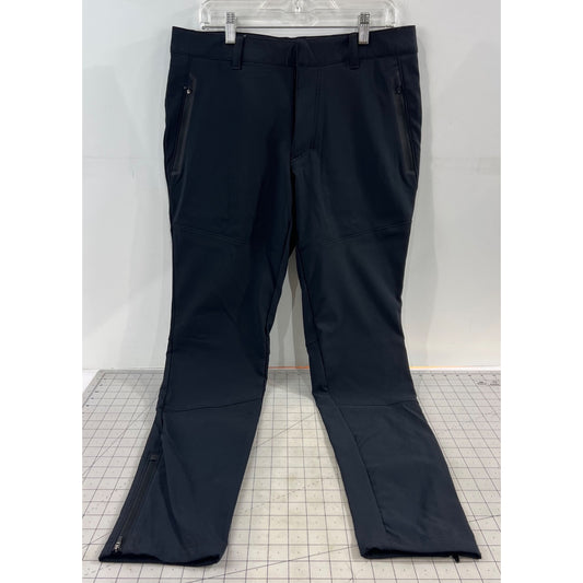 Columbia Mens Omni-Tech Waterproof Black Snow Pants Sz. 32 Long Zippered Pockets