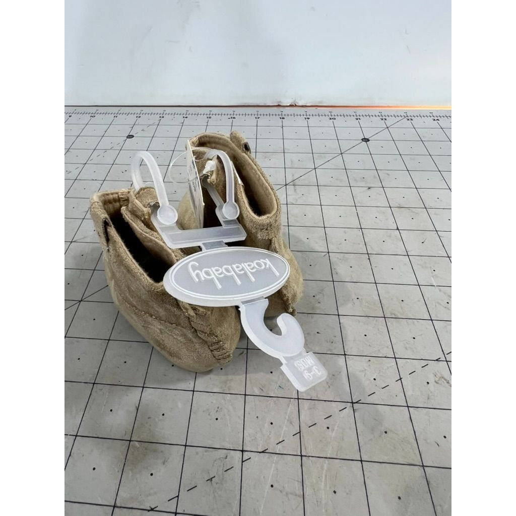 Koala Baby Tan Suede Infant Booties w/ Wanted Patch Sz. 3, 9 Months New
