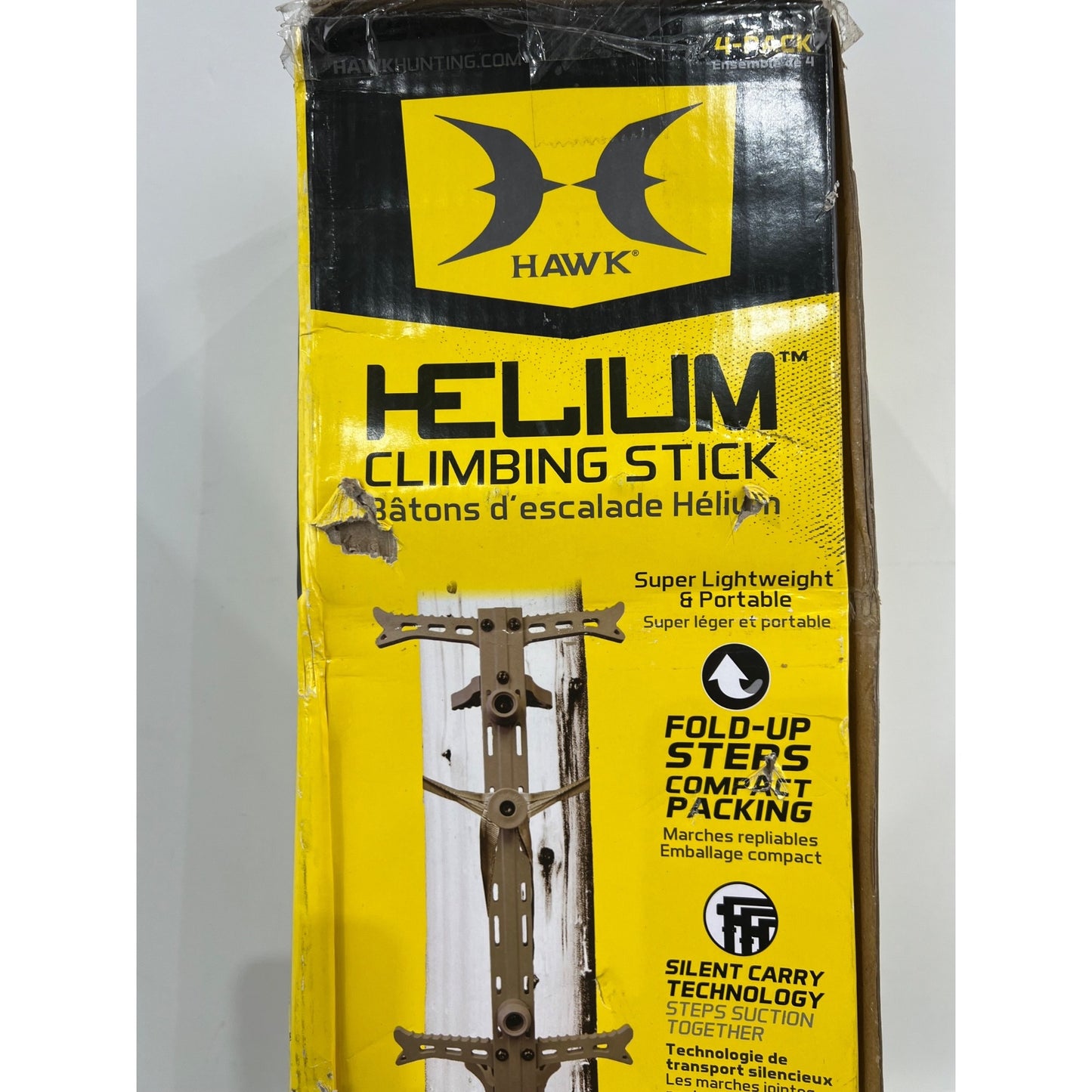 Hawk Helium Aluminum Climbing Sticks 20" Lightweight Archery Steps 4-Pack New In Box