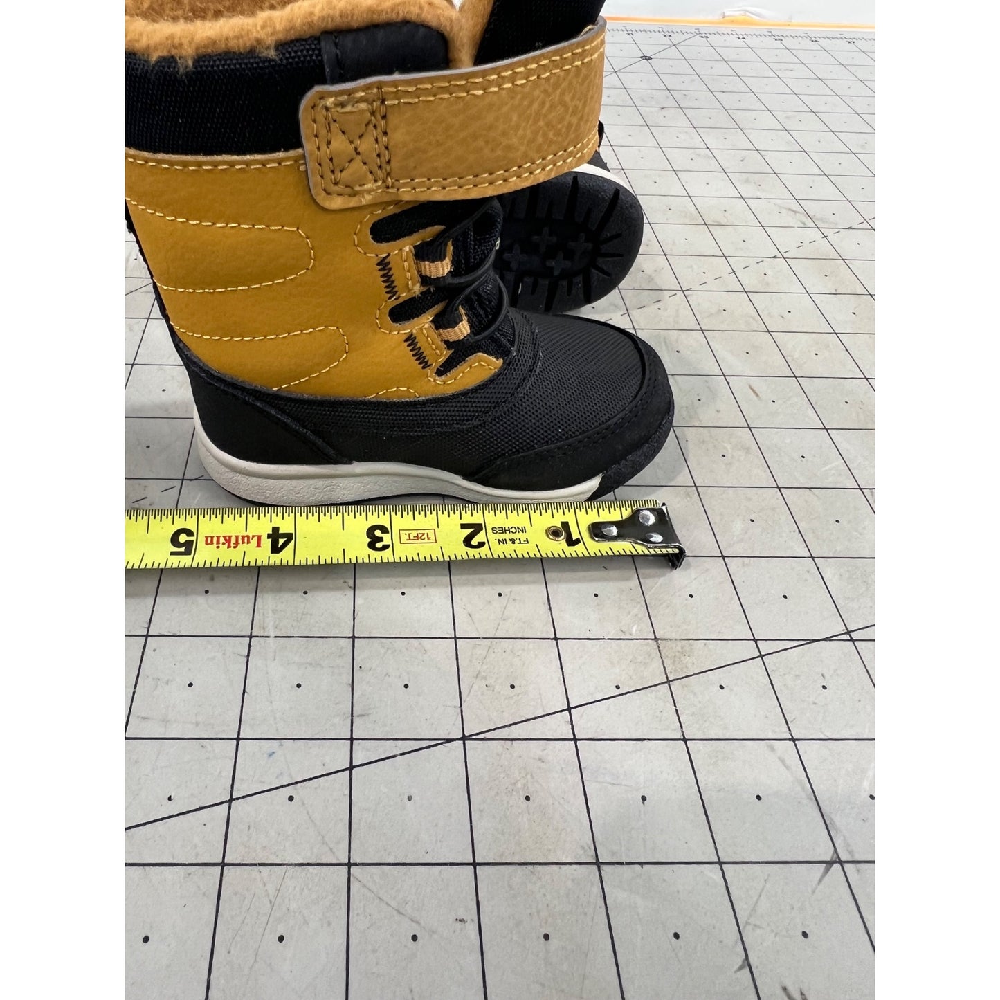 Merrell Kids (toddler) Waterproof Winter Boots Size 4 M Black/Tan Leather