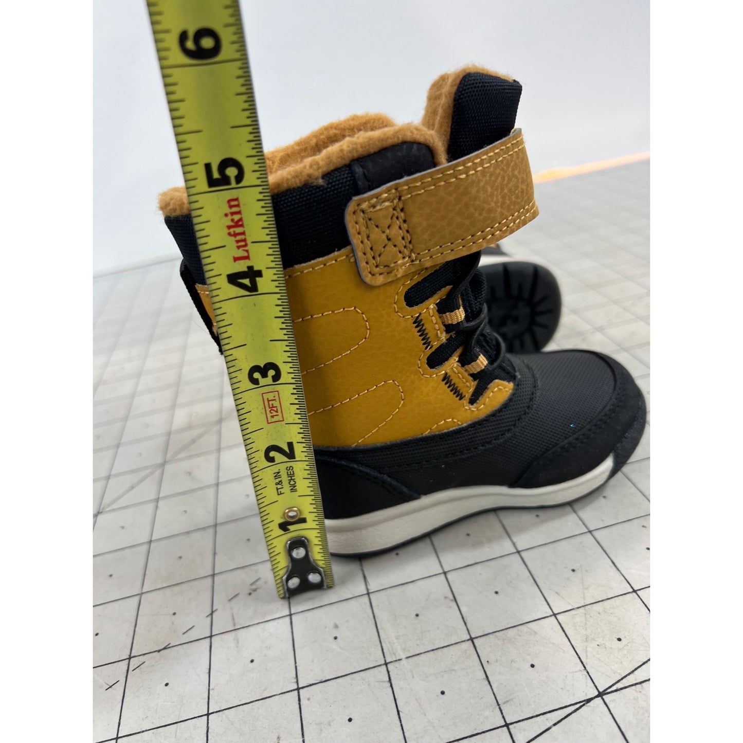 Merrell Kids (toddler) Waterproof Winter Boots Size 4 M Black/Tan Leather