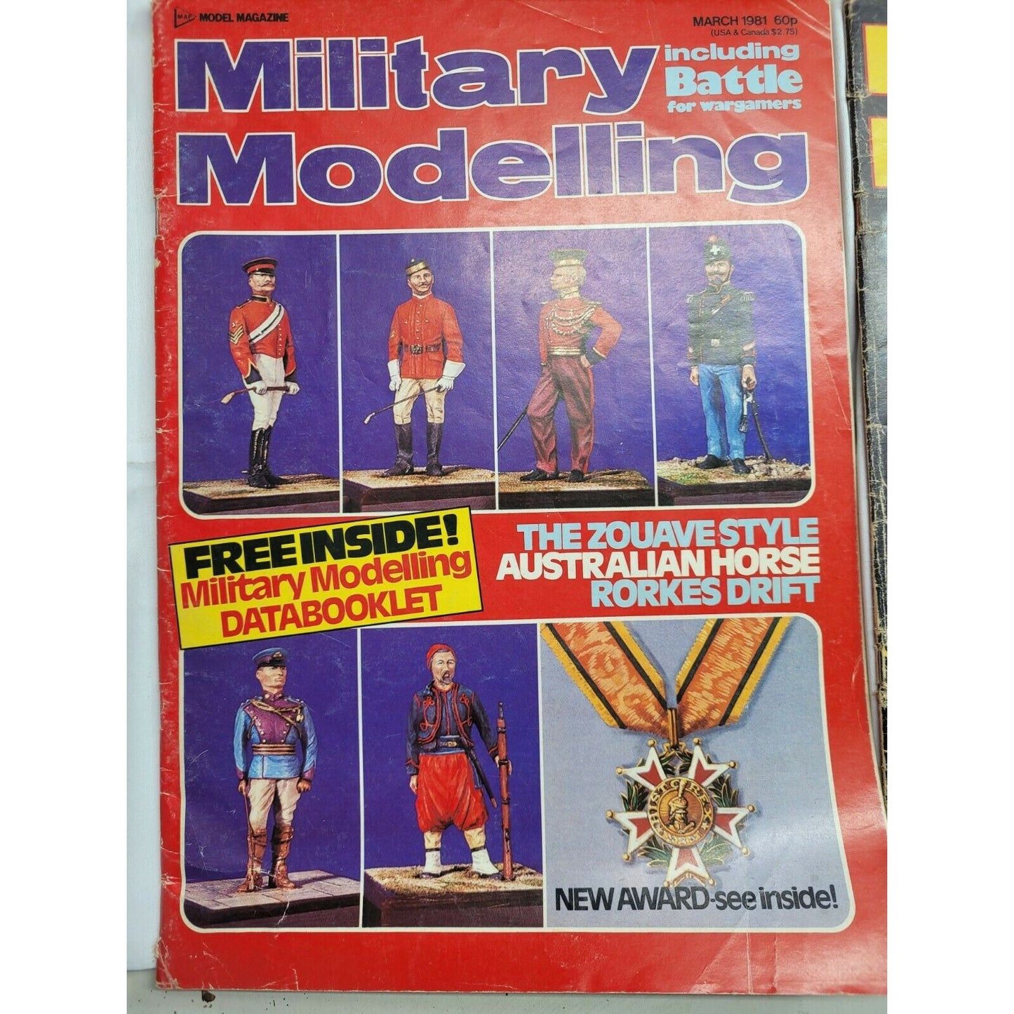 Vintage Military Modelling Magazine Lot Of 4 Including Battle For Wargamers 1980-1981 Issues