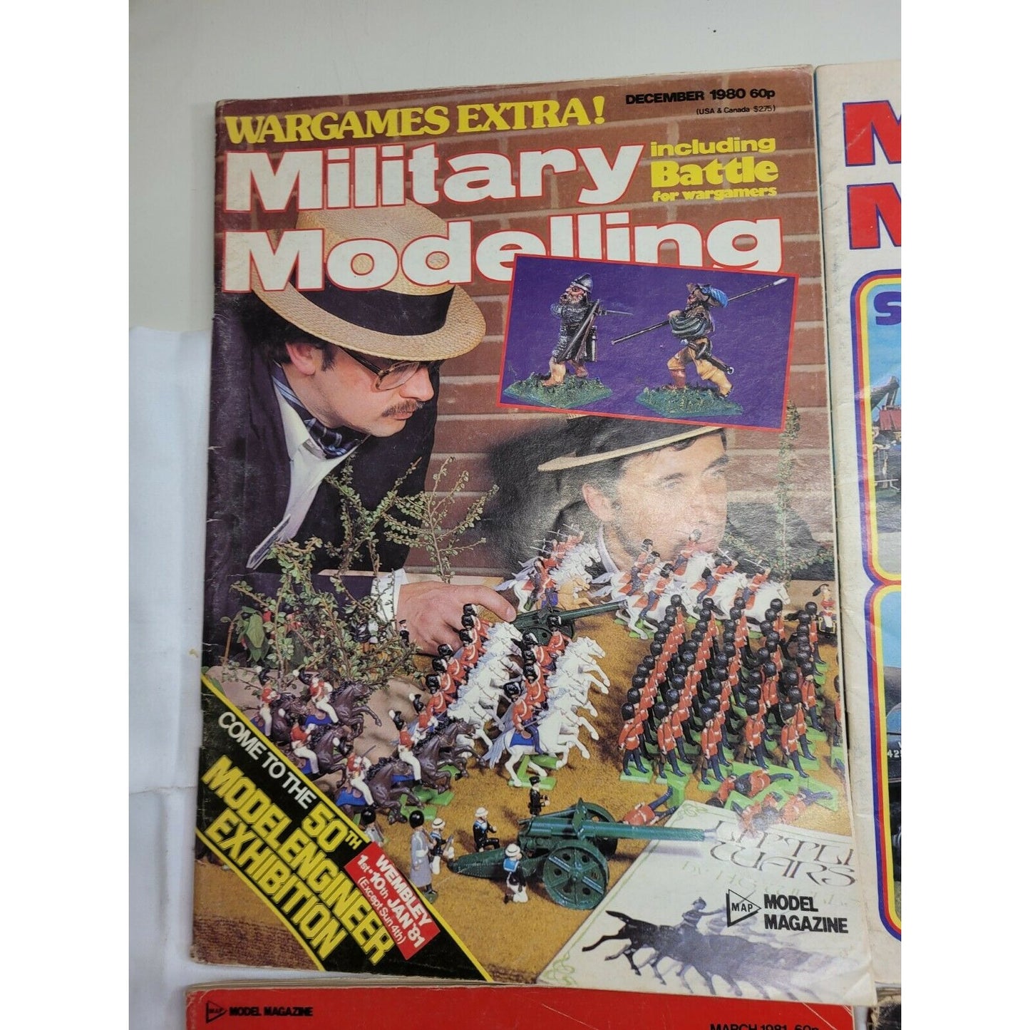 Vintage Military Modelling Magazine Lot Of 4 Including Battle For Wargamers 1980-1981 Issues