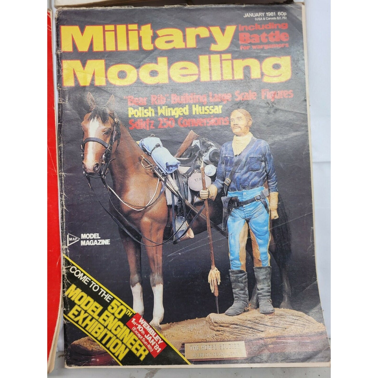 Vintage Military Modelling Magazine Lot Of 4 Including Battle For Wargamers 1980-1981 Issues