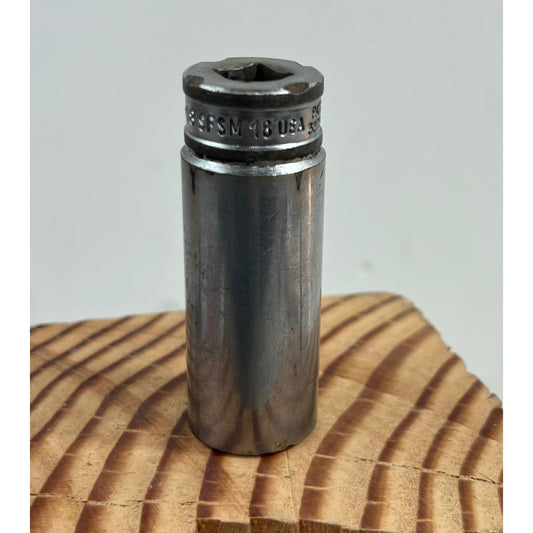 3/8" Drive Snap-On Socket SFSM18 USA 18mm Chrome Deep 6-Point