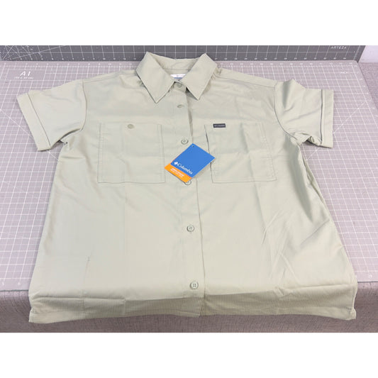 Columbia Women's Sz. M Silver Ridge Omni-Shade Short Sleeve Button Shirt Sage