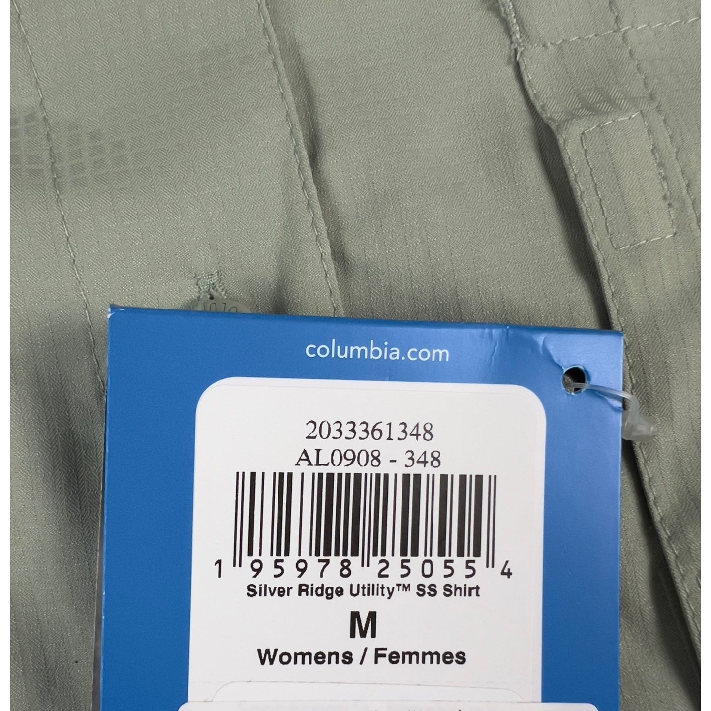 Columbia Women's Sz. M Silver Ridge Omni-Shade Short Sleeve Button Shirt Sage