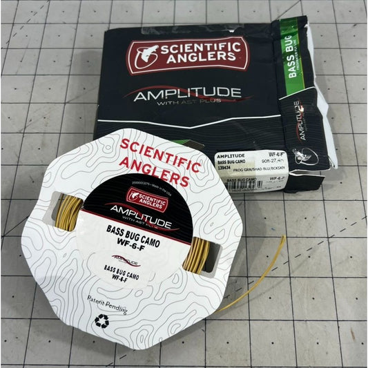 Scientific Anglers Amplitude Bass Bug Camo WF-6-F Freshwater Fly Line 90ft new