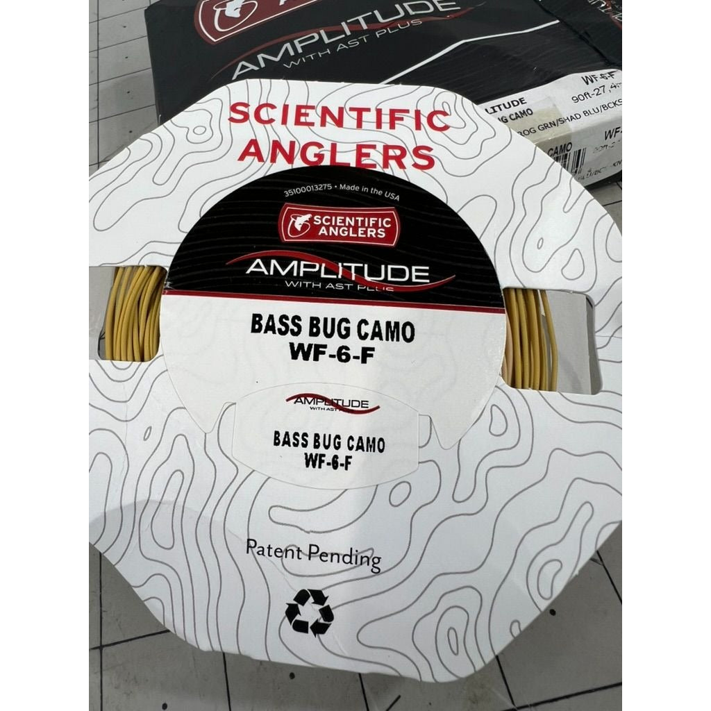 Scientific Anglers Amplitude Bass Bug Camo WF-6-F Freshwater Fly Line 90ft new