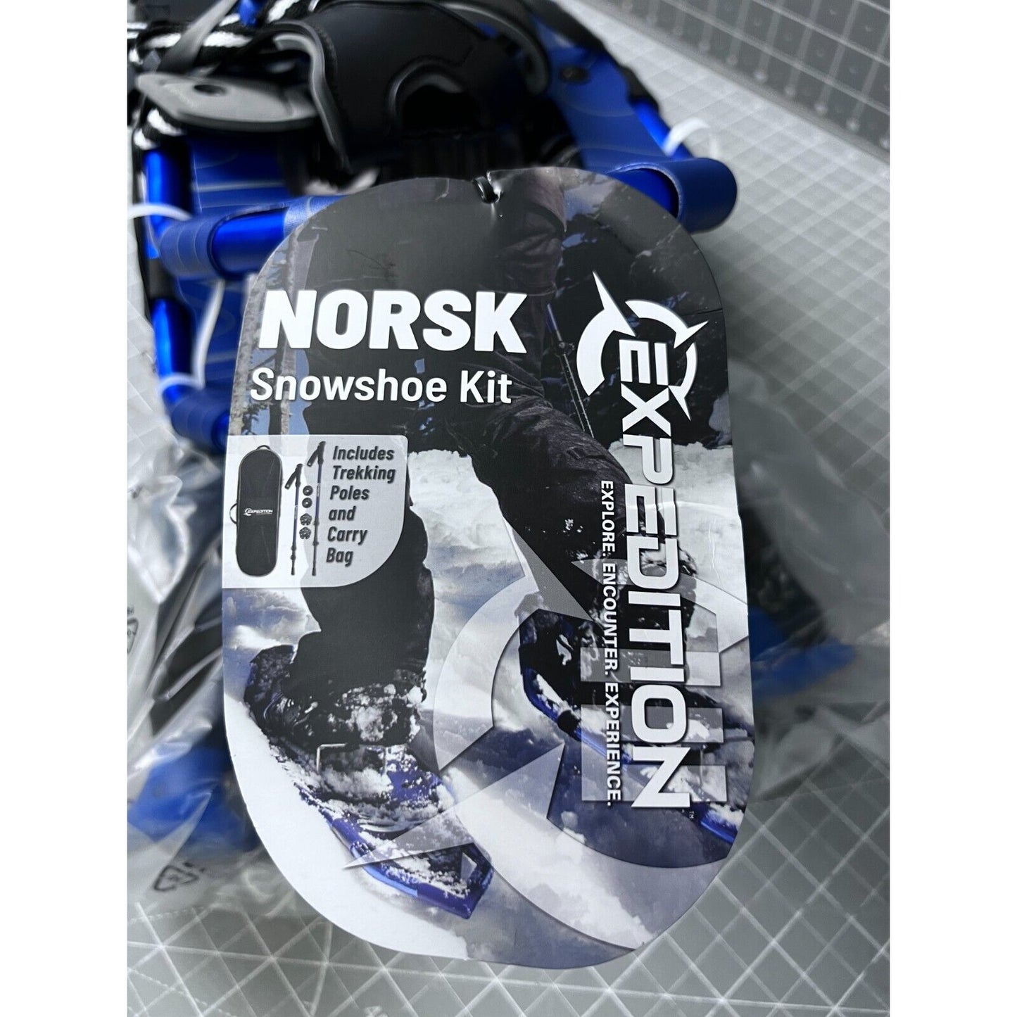 NORSK Ligthweight Aluminum Frame Snowshoe Kit Model 821 21" 150 Pound BLUE NEW