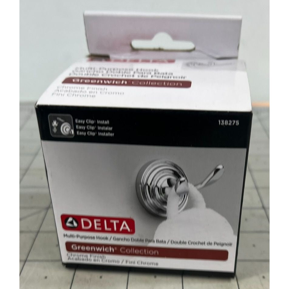 Greenwich Double Towel Hook in Chrome New