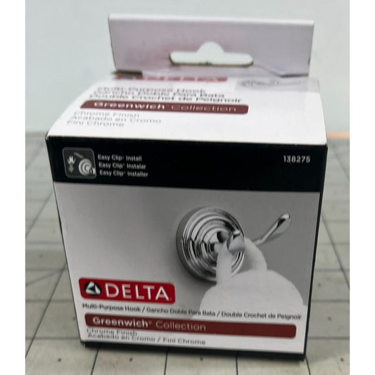 Greenwich Double Towel Hook in Chrome New