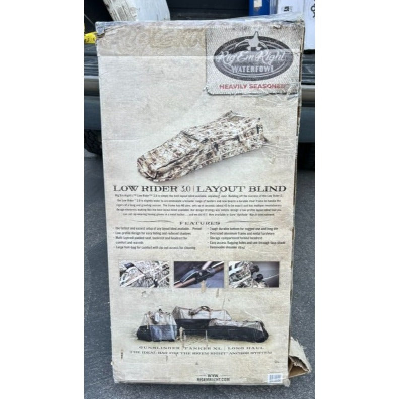 Rig Em Right Low Rider 3.0 Layout Blind Optifade Marsh - Camo New open box