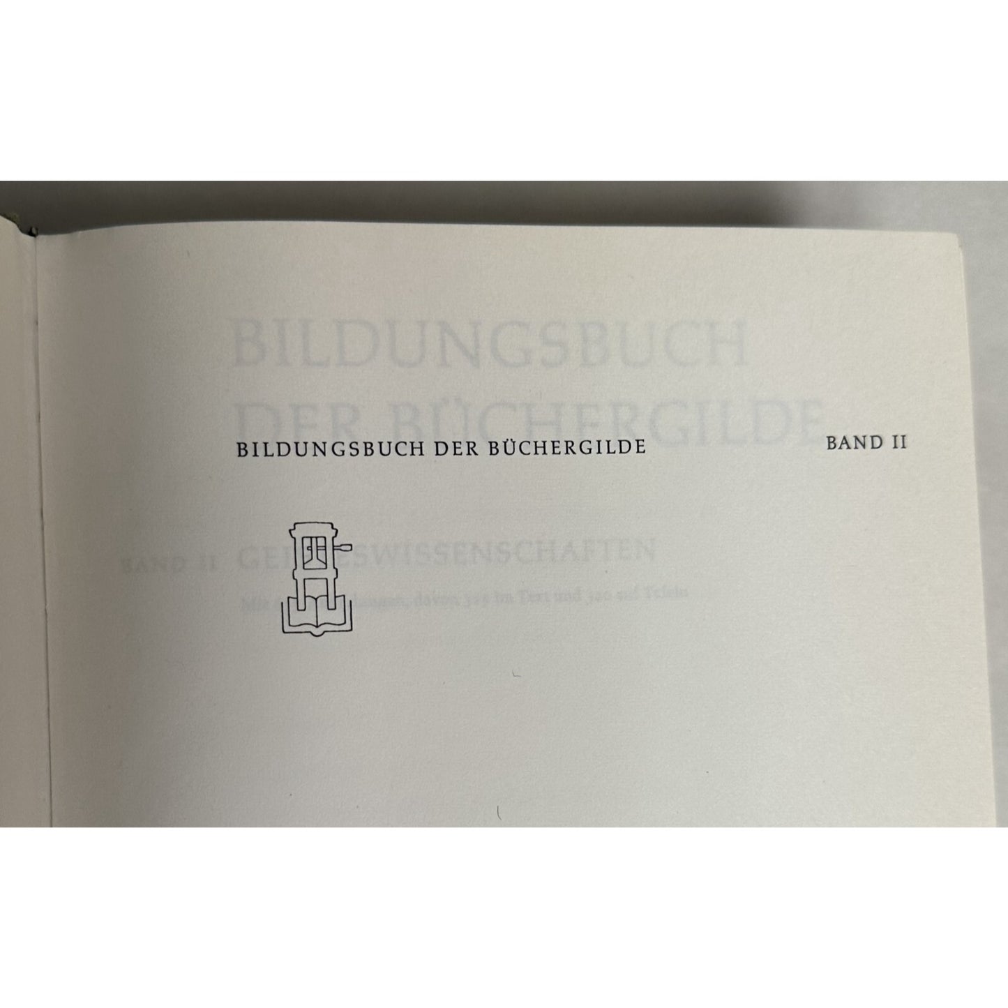 Bildungsbuch Der Büchergilde 2 Bands German Text 1962 Hardcover