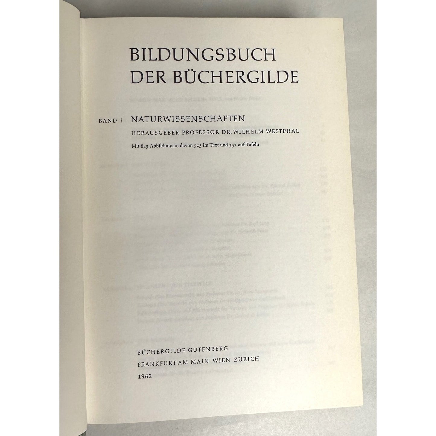 Bildungsbuch Der Büchergilde 2 Bands German Text 1962 Hardcover