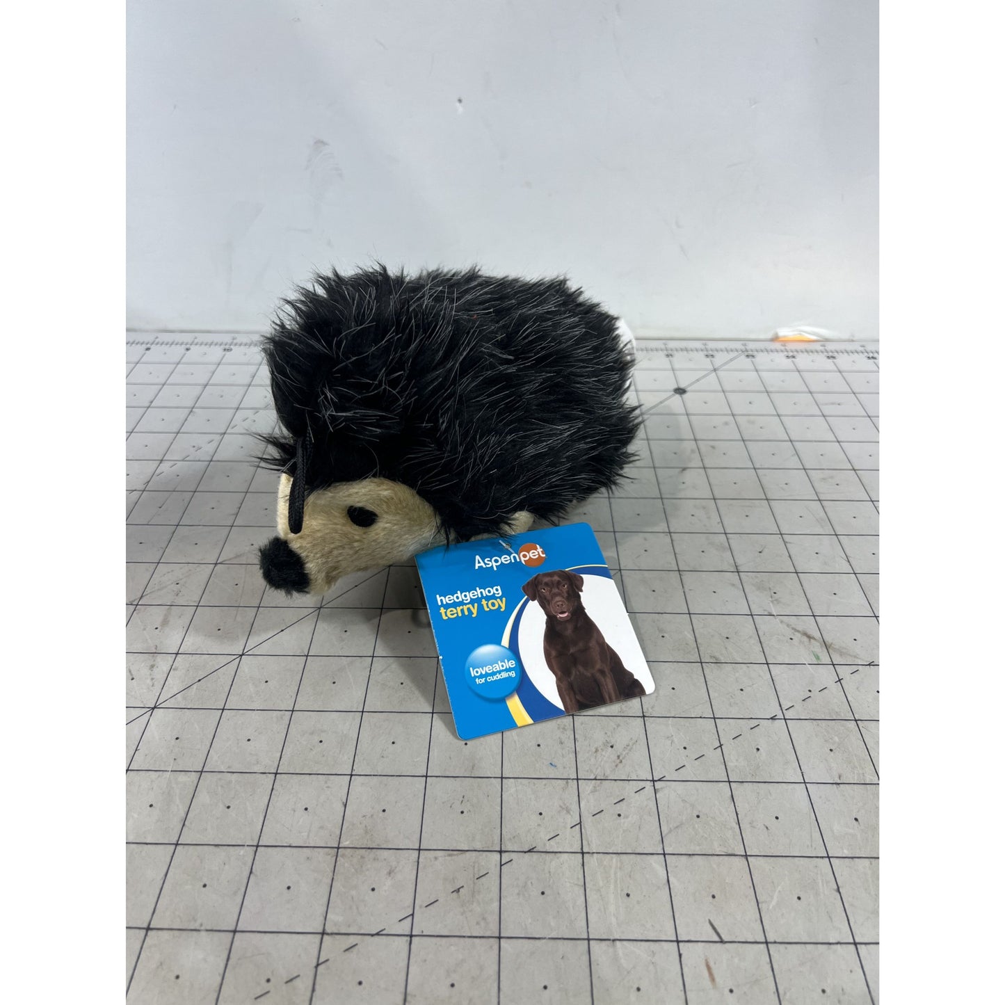Aspenpet Hedgehog Terry Toy 8” Squeak Plush Dog Toy New