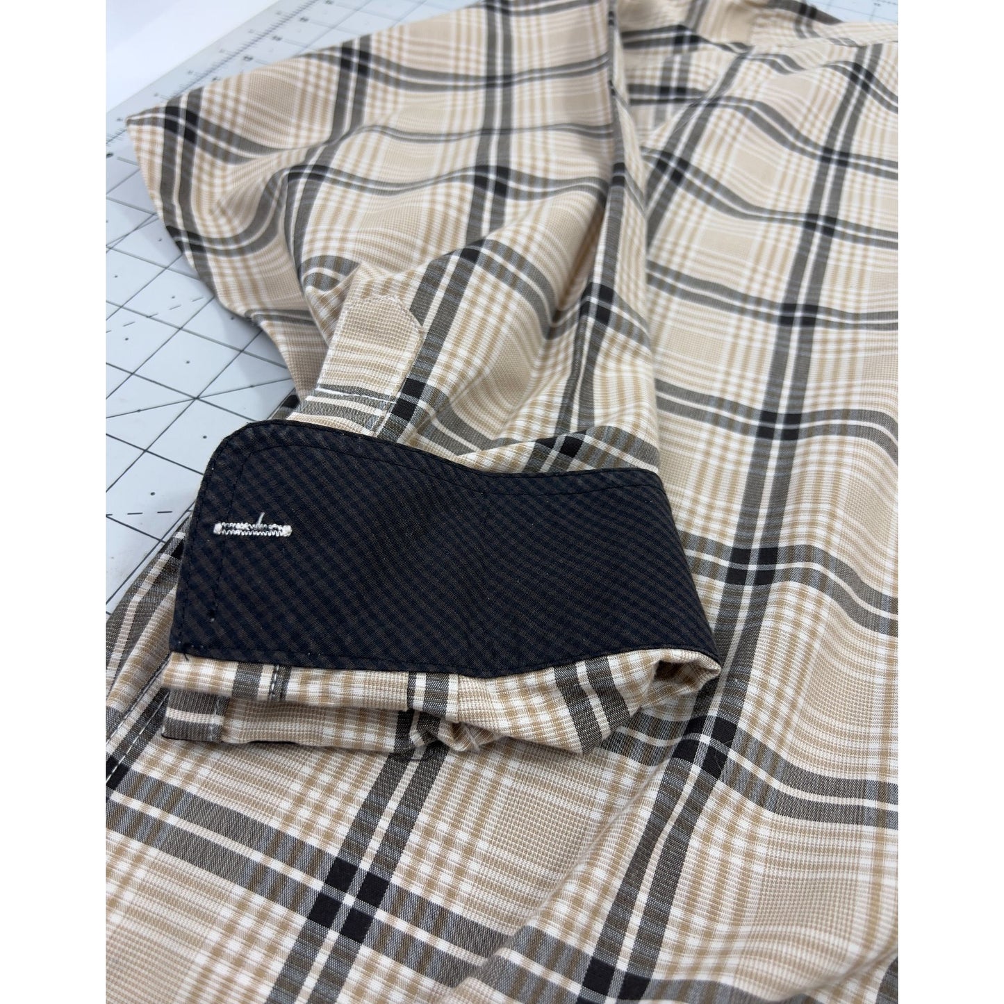 Panhandle Tuf Cooper Performance Men's Sz. L Western Plaid Long Sleeve Shirt