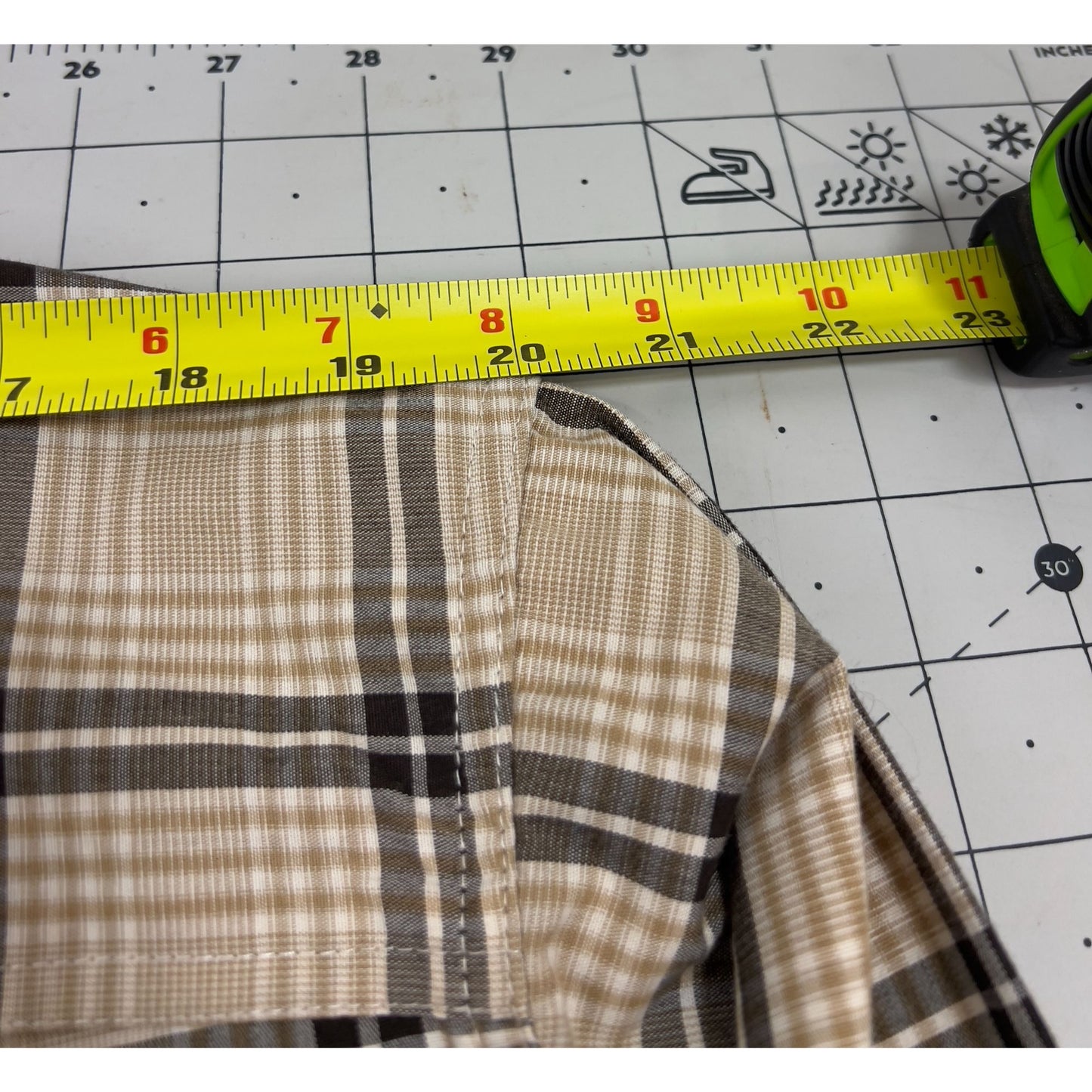 Panhandle Tuf Cooper Performance Men's Sz. L Western Plaid Long Sleeve Shirt