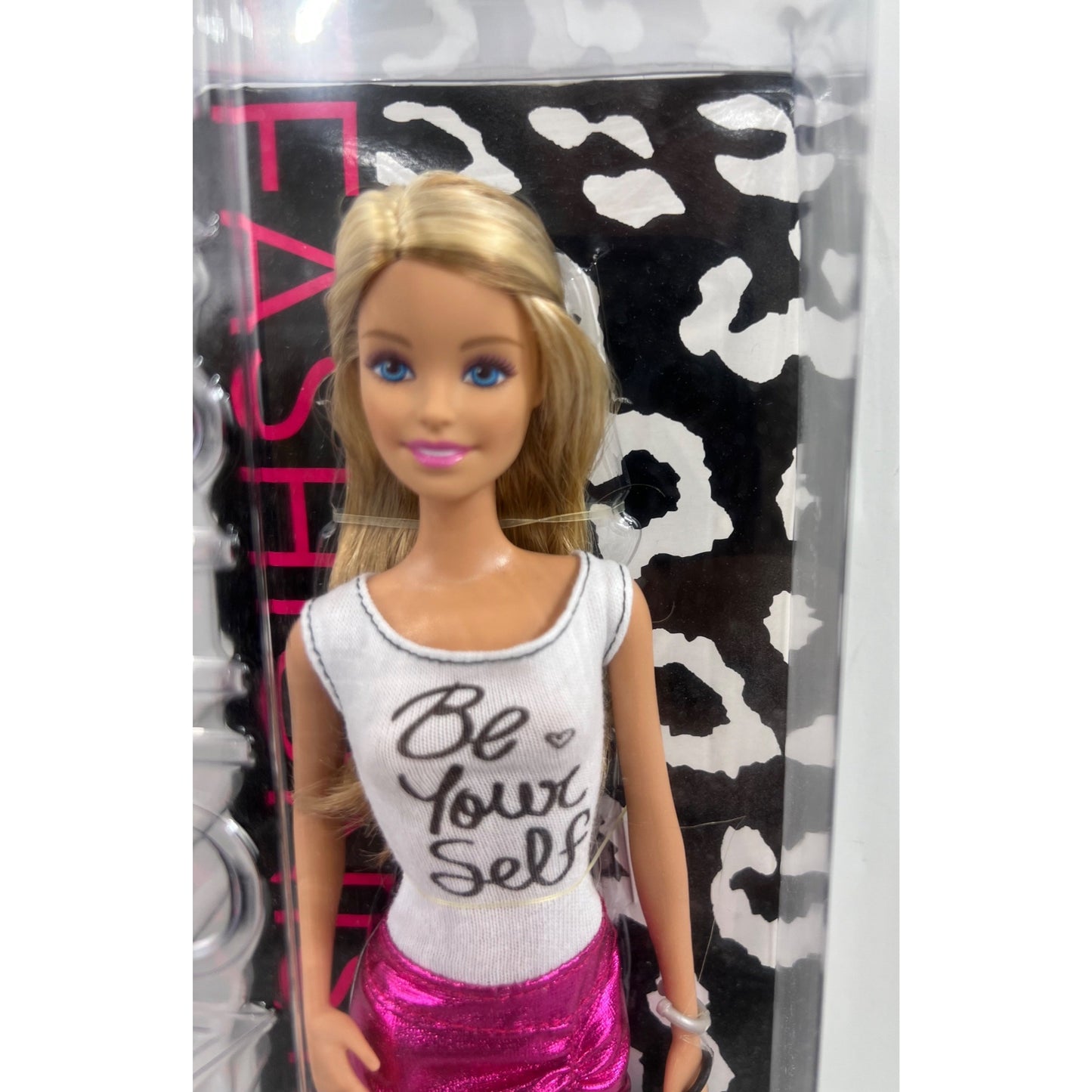 Barbie Fashionistas Doll Blonde Hair White "Be Your Self" Top Pink Skirt CFG12