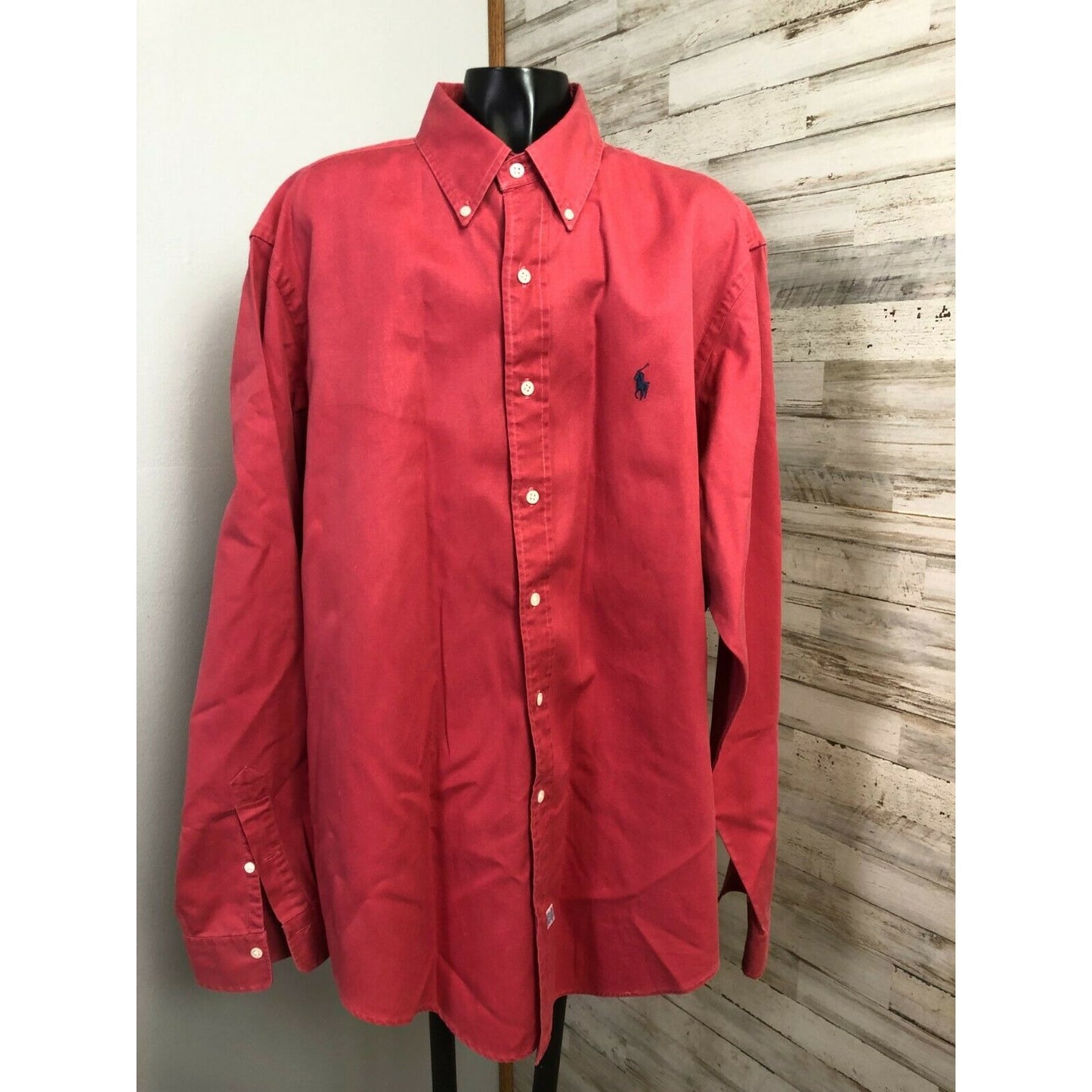 Ralph Lauren Polo Mens Rose Button Down Shirt 100% Cotton XL