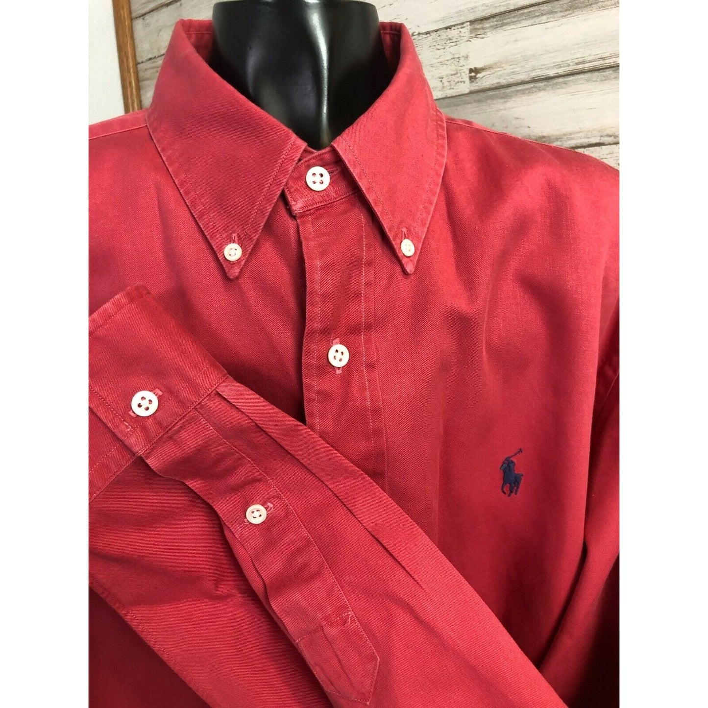 Ralph Lauren Polo Mens Rose Button Down Shirt 100% Cotton XL