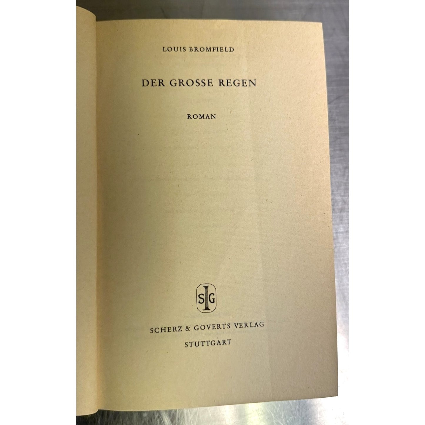 Der Grosse Regen Roman Louis Bromfield German Edition 1953 Hardcover