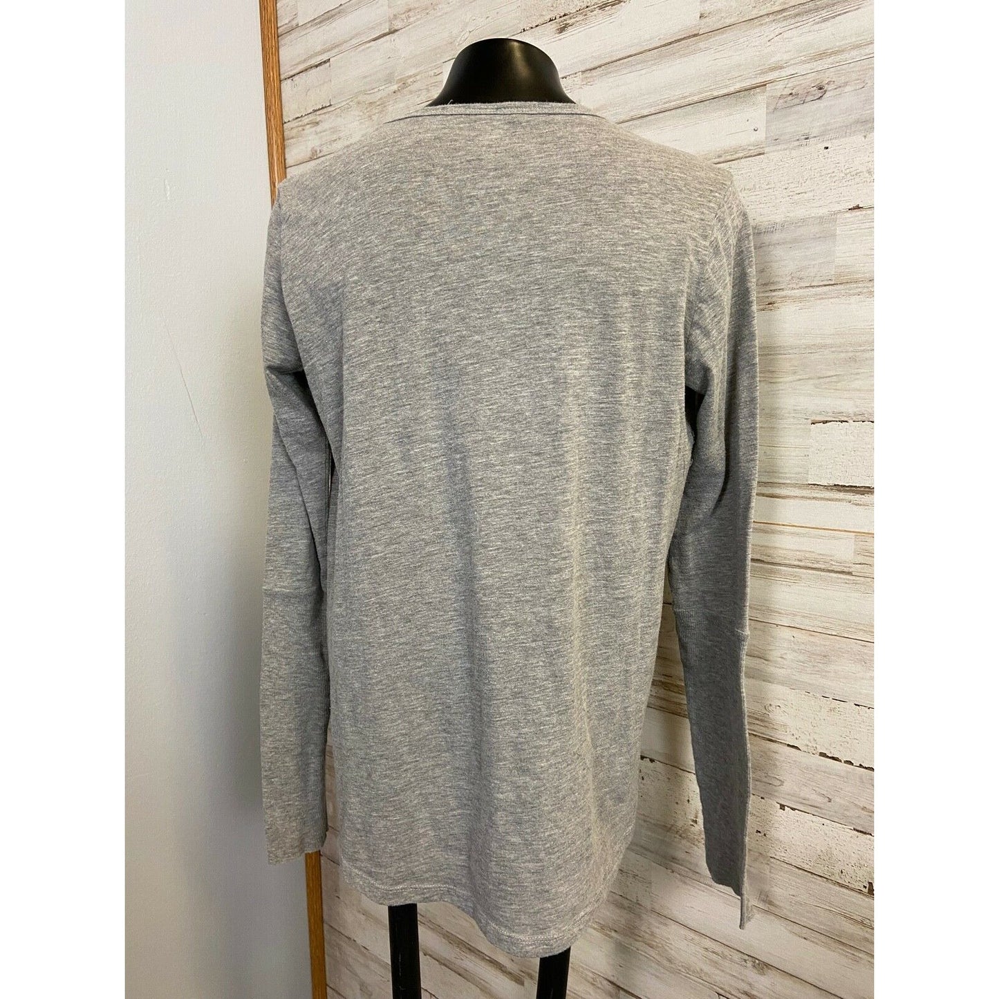 Alternative Apparel Stanley Baking Co. Sawtooth Hotel Gray LS Shirt S Owl Graphic