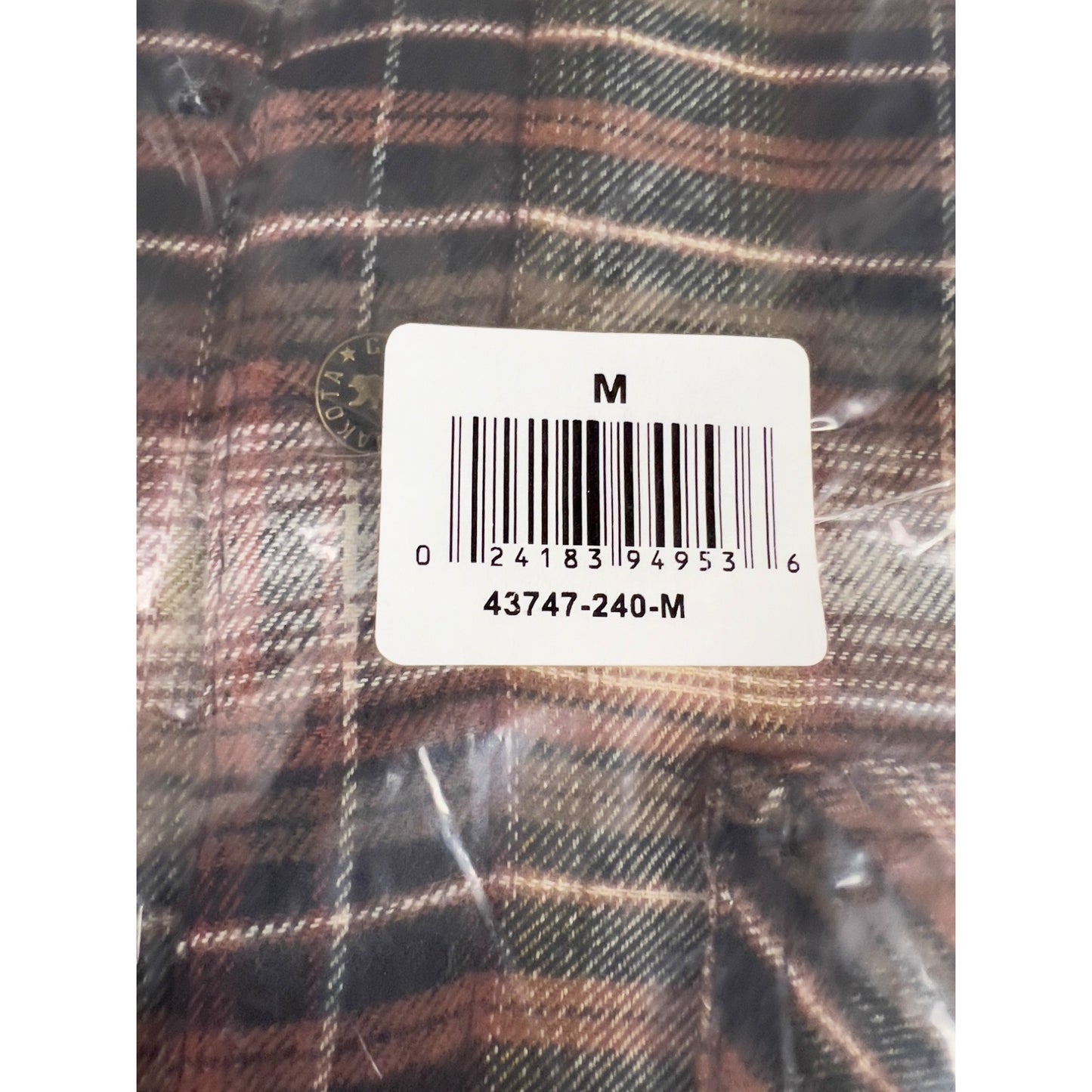 Dakota Grizzly Brown Plaid Lined Hoodie New Sz. M