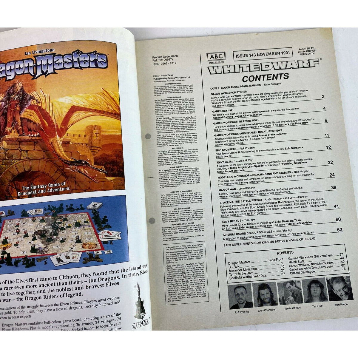 White Dwarf Issue 143 November 1991 Games Workshop Magazine 80 Pages RPG