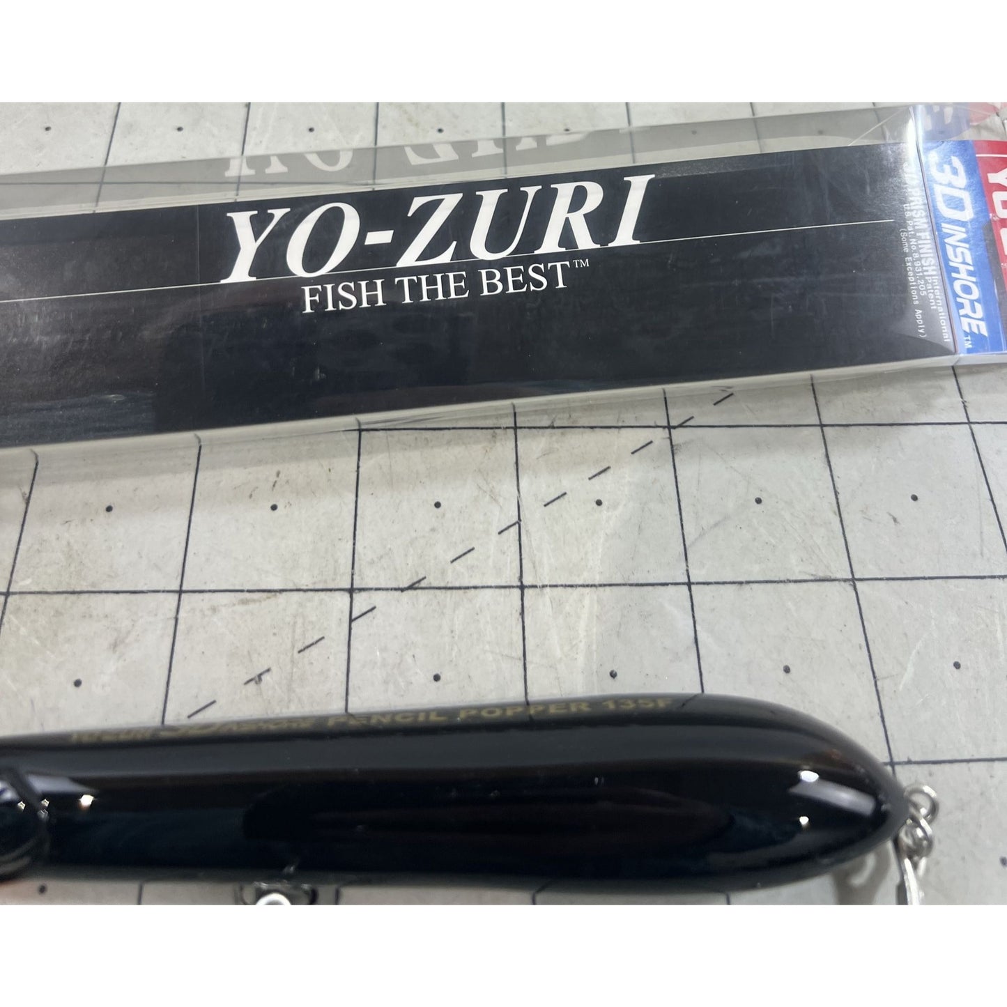 Yo-Zuri 3D Inshore Pencil Popper Floating Lure 135mm 5-3/8i” Black  R1433 BL New
