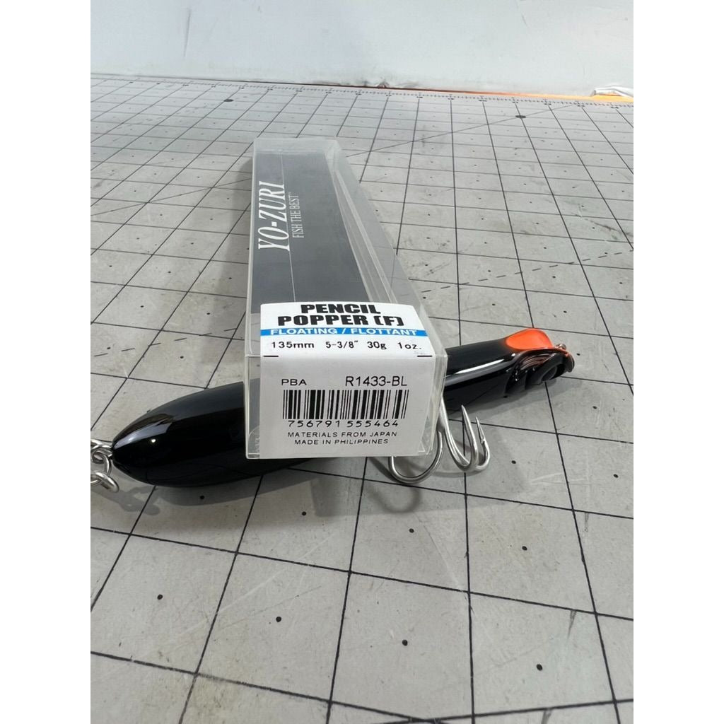 Yo-Zuri 3D Inshore Pencil Popper Floating Lure 135mm 5-3/8i” Black  R1433 BL New