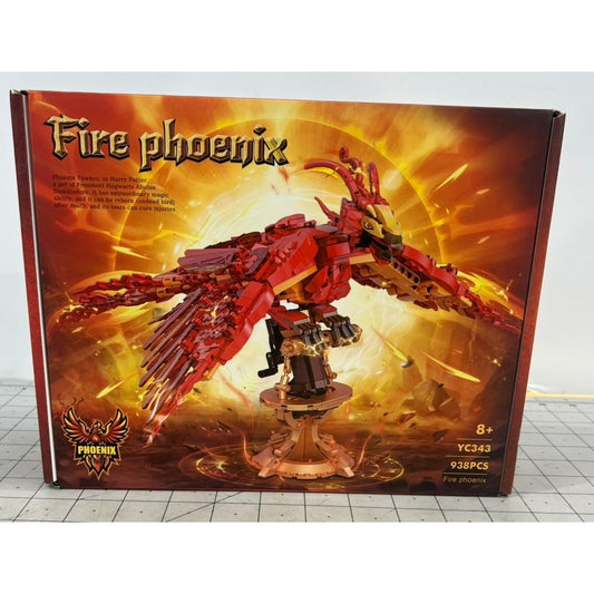 Fire Phoenix Building Block Set 938 Pieces Model YC343 Ages 8+ Red & Gold NEW