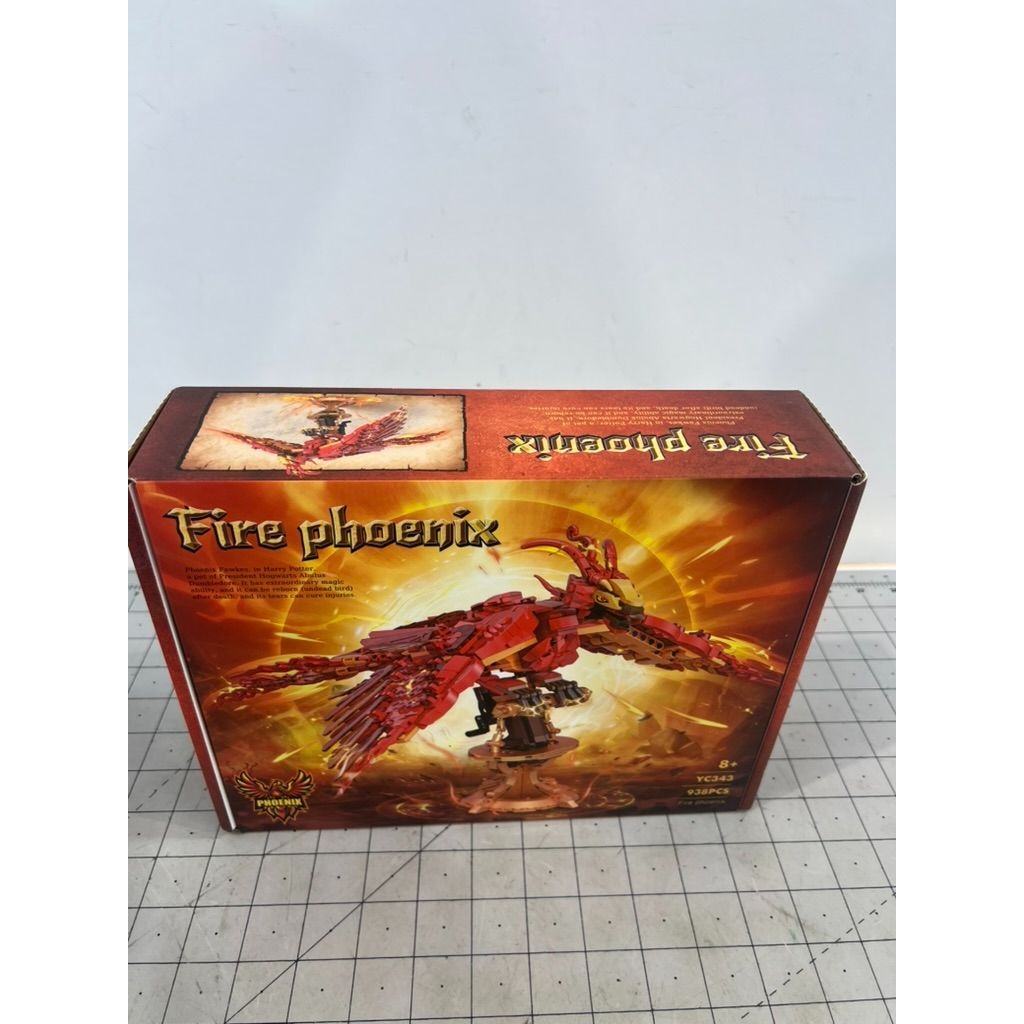 Fire Phoenix Building Block Set 938 Pieces Model YC343 Ages 8+ Red & Gold NEW