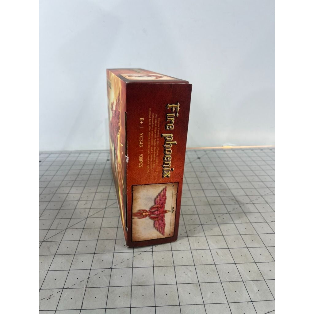 Fire Phoenix Building Block Set 938 Pieces Model YC343 Ages 8+ Red & Gold NEW