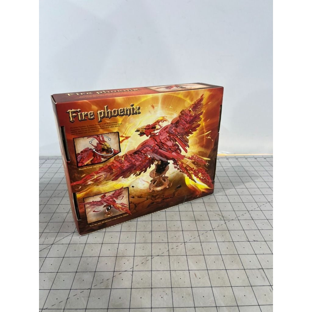 Fire Phoenix Building Block Set 938 Pieces Model YC343 Ages 8+ Red & Gold NEW