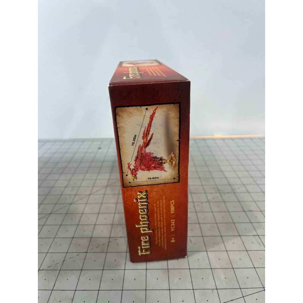 Fire Phoenix Building Block Set 938 Pieces Model YC343 Ages 8+ Red & Gold NEW