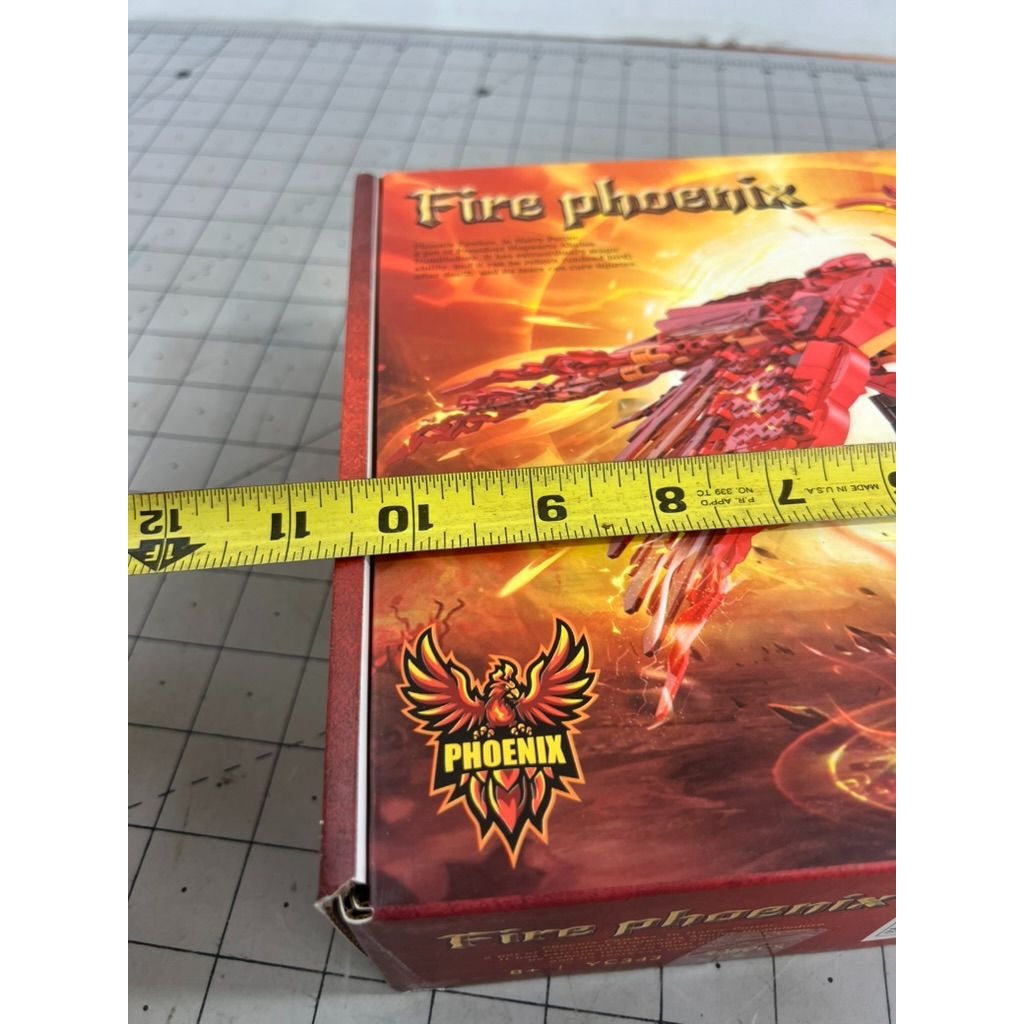 Fire Phoenix Building Block Set 938 Pieces Model YC343 Ages 8+ Red & Gold NEW