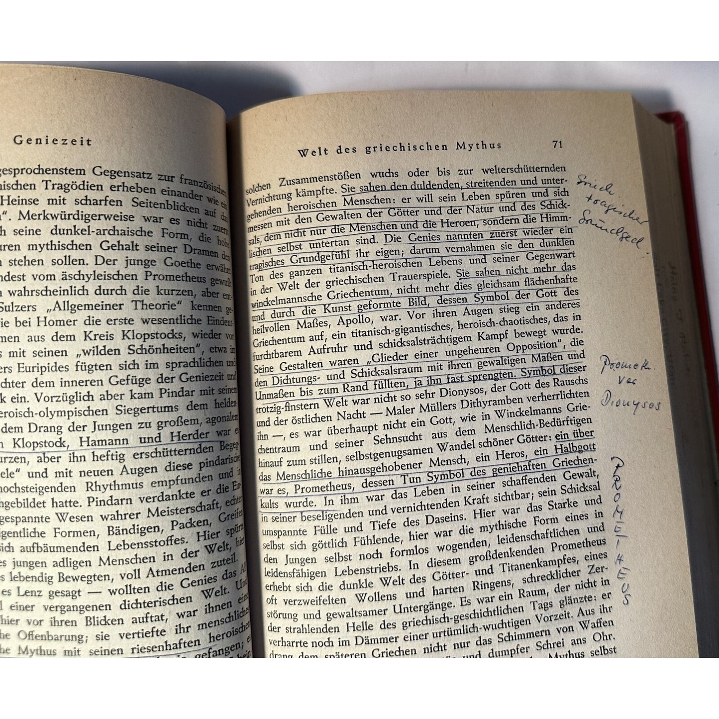 Griechentum Und Goethezeit Geschichte Eines Glaubens By Walther Rehm 1952 3rd Ed Hardcover