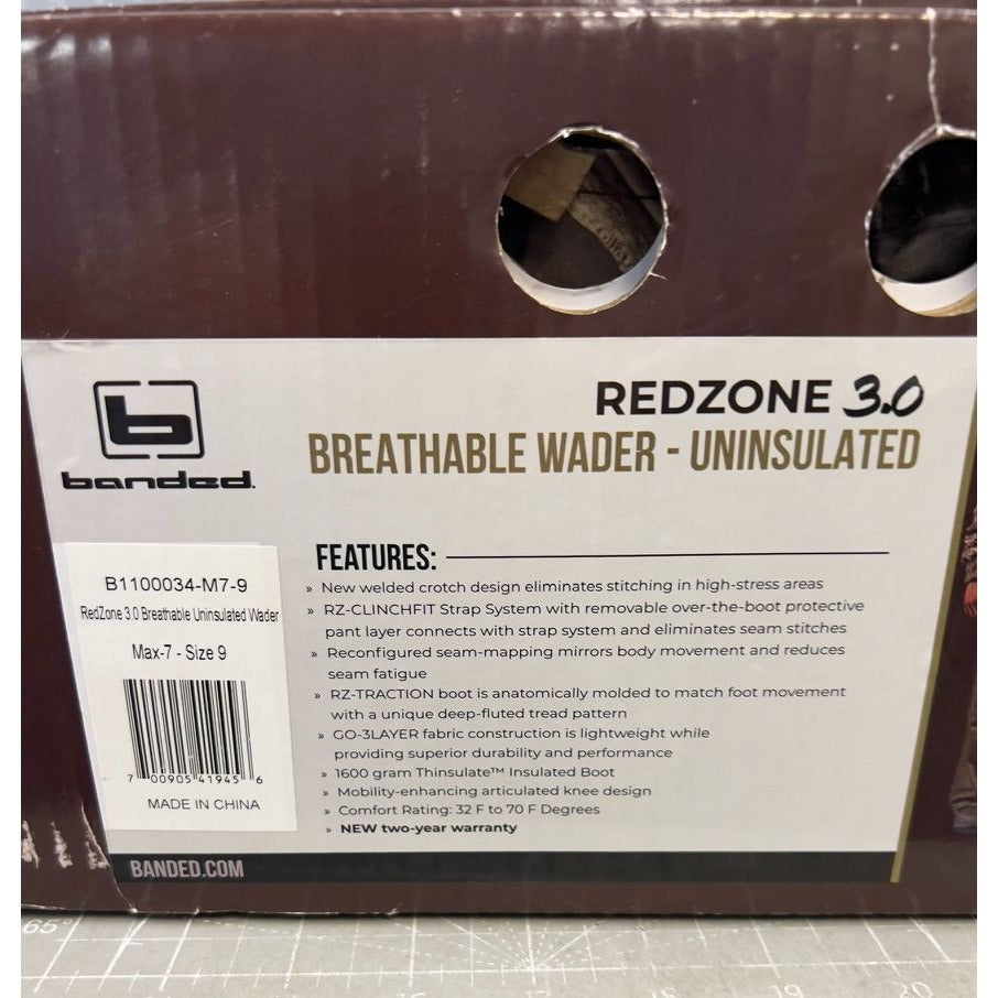 Banded RedZone 3.0 Breathable Chest Waders Realtree Max-7 Mens Size 9