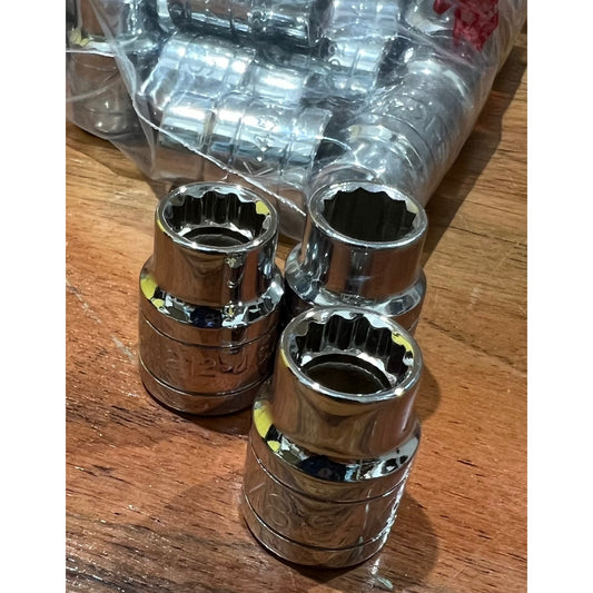 3- S-K Tools 3/8” Socket #45212 12 Point 3/8” Drive Lot/3 New NOS SK