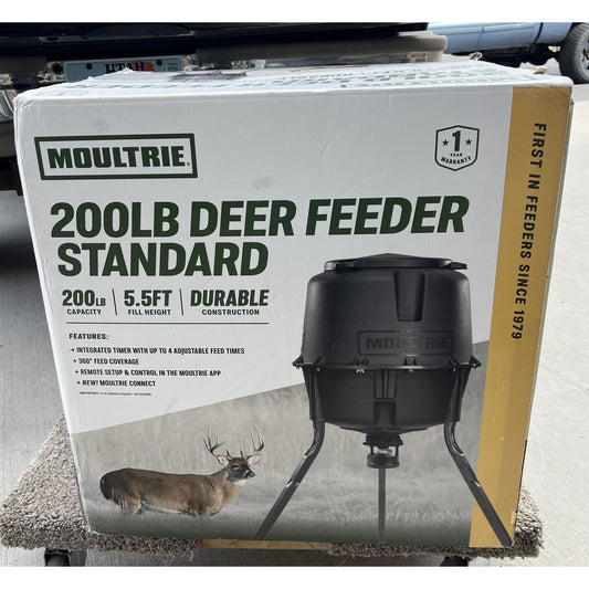 Moultrie Deer Feeder Stand 200 lb Capacity Sync to Camera