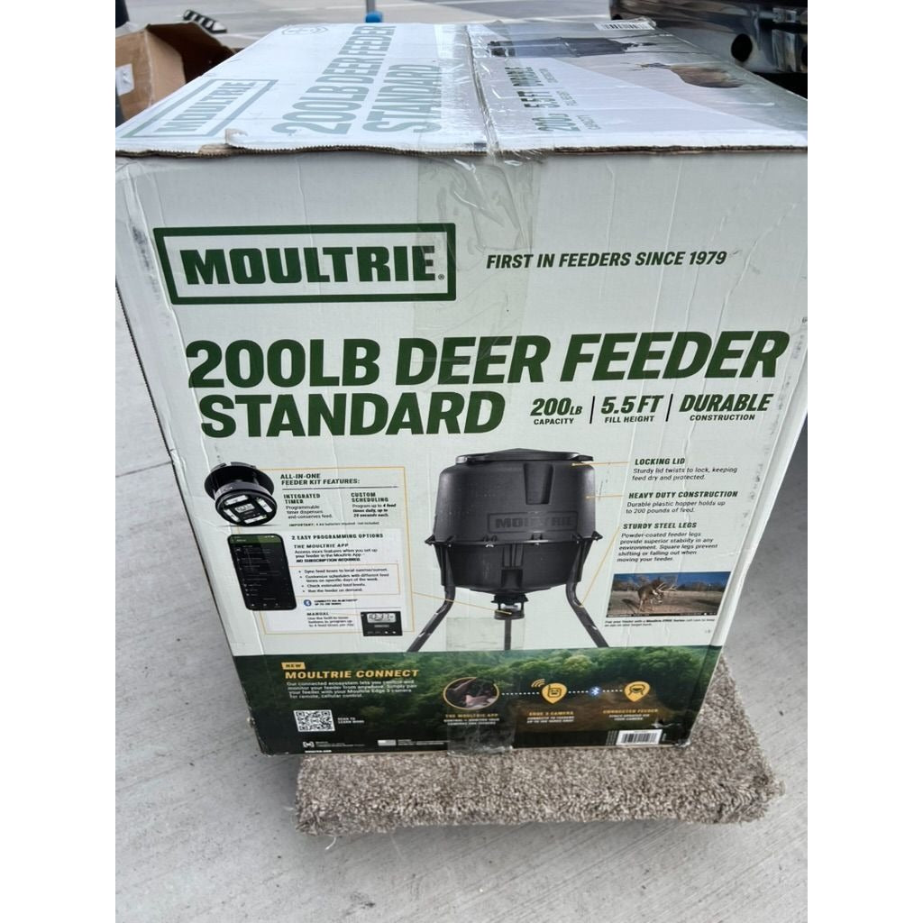 Moultrie Deer Feeder Stand 200 lb Capacity Sync to Camera