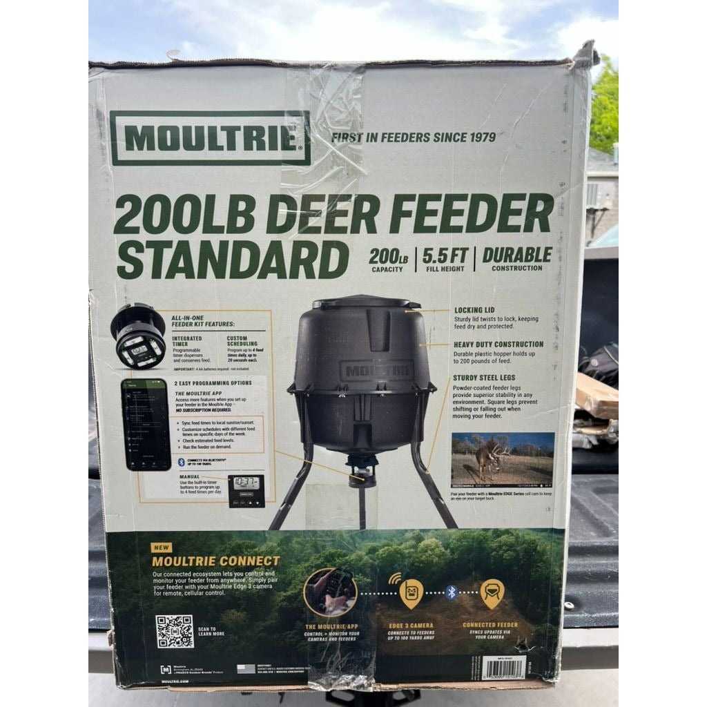 Moultrie Deer Feeder Stand 200 lb Capacity Sync to Camera